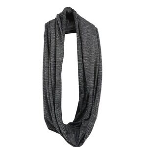 Lululemon Athletica VInyasa Infinity Scarf Cowl Neck Heathered Black Grey